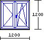 okno dvojkřídlé O-OS 1200x1200